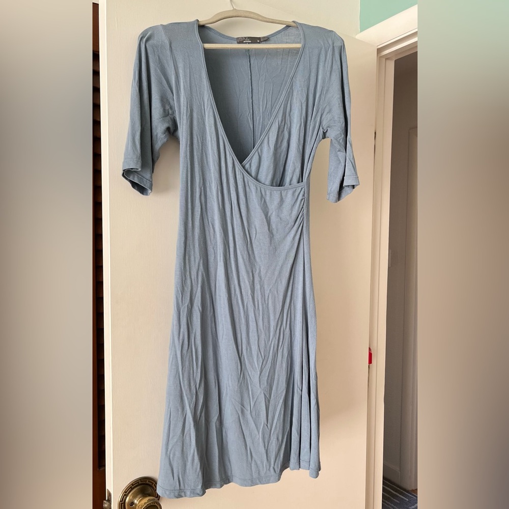 Prana periwinkle blue, size medium faux wrap, dress